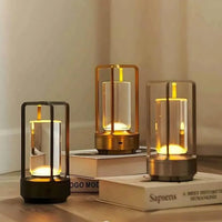 LED Table Lamp Plastic Bedroom Bedside Desk Lamp Rechargeable Touch Dimming Desk Lamp Dining Table Decorative Table Lamp
